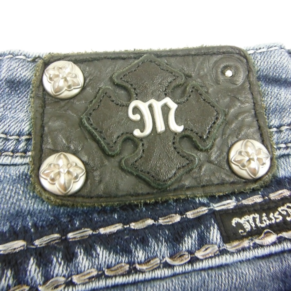 Miss Me Bling Pocket Boot Cut Denim Jeans - 27 - Picture 7 of 8
